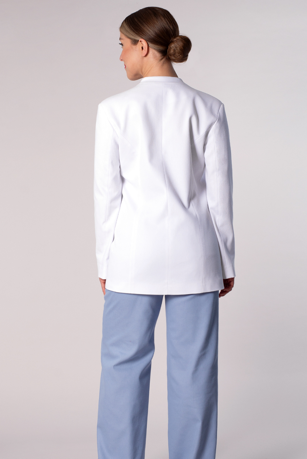 Жакет женский 4357АП, белый #429Беа044357АП