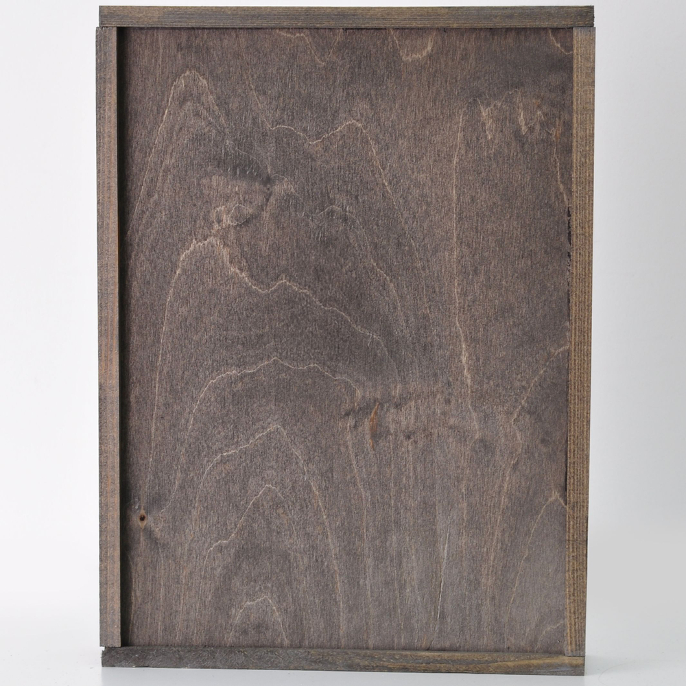 Набор деревянных подносов 38х28 см в стиле рустик (состаренный), 2 шт, столики для завтрака в постель Флоутард, для кухни, бурый