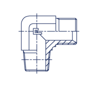 Штуцер FC90 BSP 5/8 - BSPT 1/2