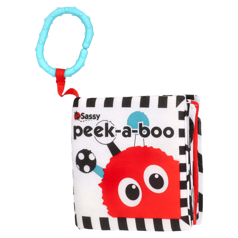 Sassy, Развивающие игрушки, тетрадь Peek-A-Boo, для детей от 0 месяцев, 1 штука