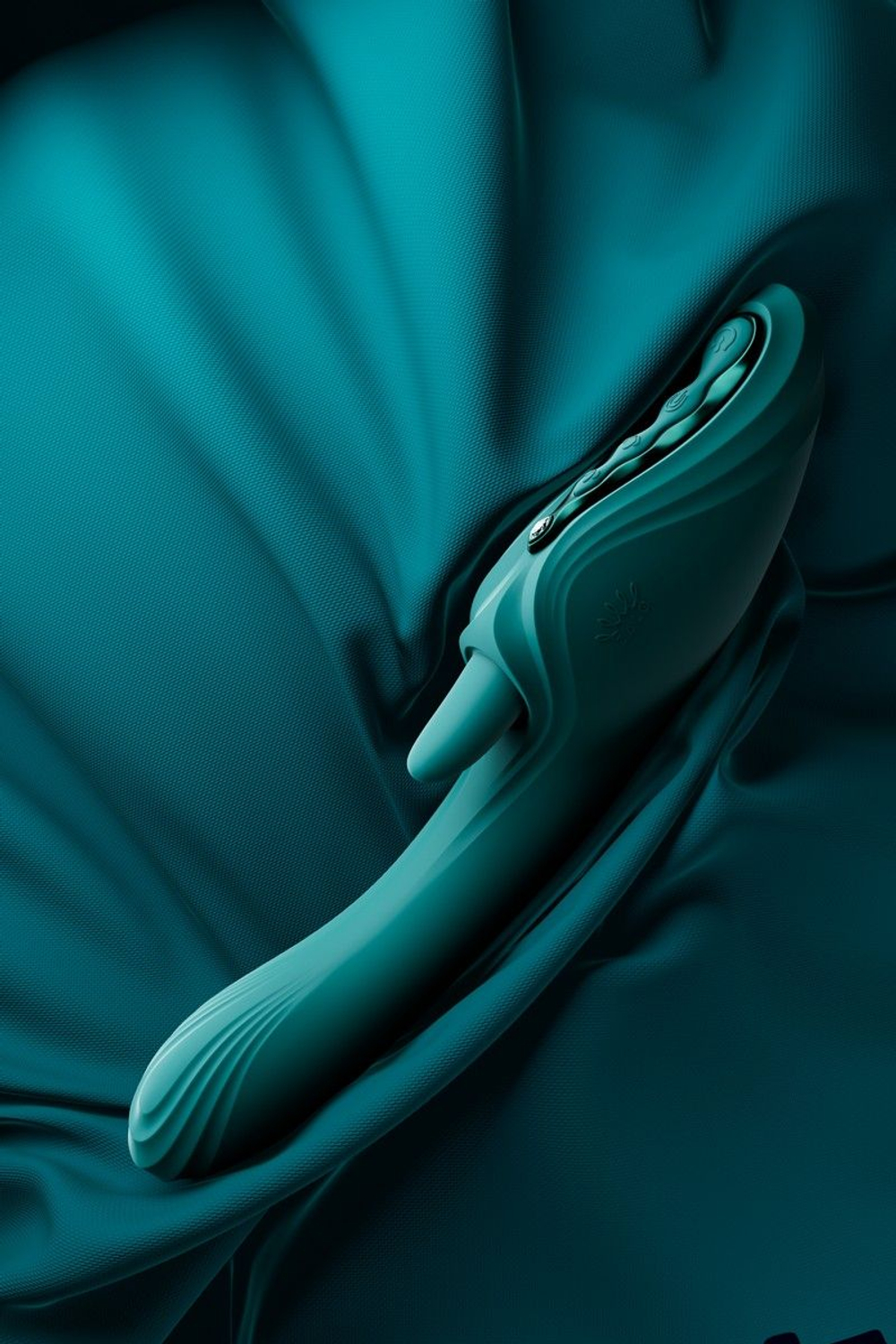 Зеленый вибростимулятор-кролик с функцией нагрева Ares - 24,6 см. (Цвет: зеленый)