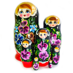 Сувенир Матрешка 200*d100мм 7 кукол черно-красная