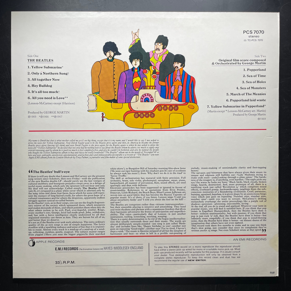 The Beatles ‎– Yellow Submarine (Швеция 1978г.)