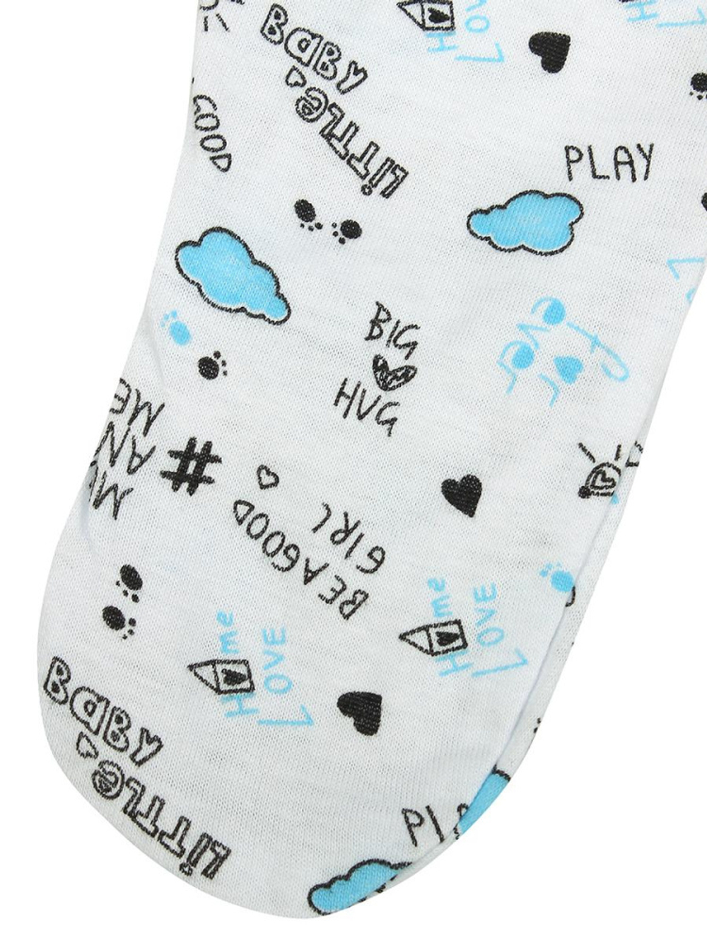 Ползунки д/новорожд. р.62-68 T11KR-0/1 белый, облака (Такро)