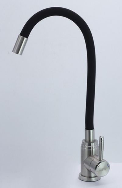 15047-C См-ль од. для кухни НЕРЖ с гиб. изливом (САТ.+ЧЕР.) ViEiR (10/1шт)