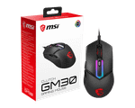 Мышь MSI Clutch GM30 Black GAMING Mouse USB2.0/кабель 2м/Вес 98г./Черный