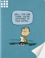 Блокнот Moleskine LE PEANUTS CAHIER JOURNAL XL (19x25см) 120стр. в линейку, голубой