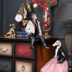 Кукла интерьерная коллекционная Конь Мистер Льюис