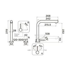Смеситель Omoikiri Nara 2 Plus-C латунь/хром