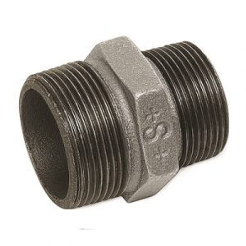 Ниппель чугунный оцинкованный переходной наружная/наружная резьба