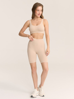 Бесшовные укороченные велосипедки в рубчик