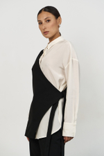 Жилет асимметричный миди