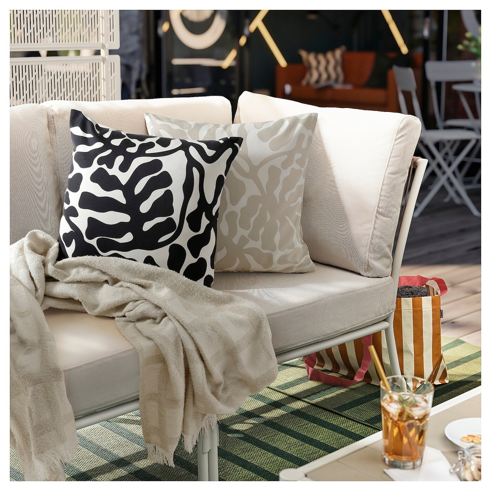 IKEA GRÖNKNAVEL  (ИКЕА ГРÖНКНАВЕЛ)  -  Одеяло, клетчатый бежевый/внутренний, 180x120 см