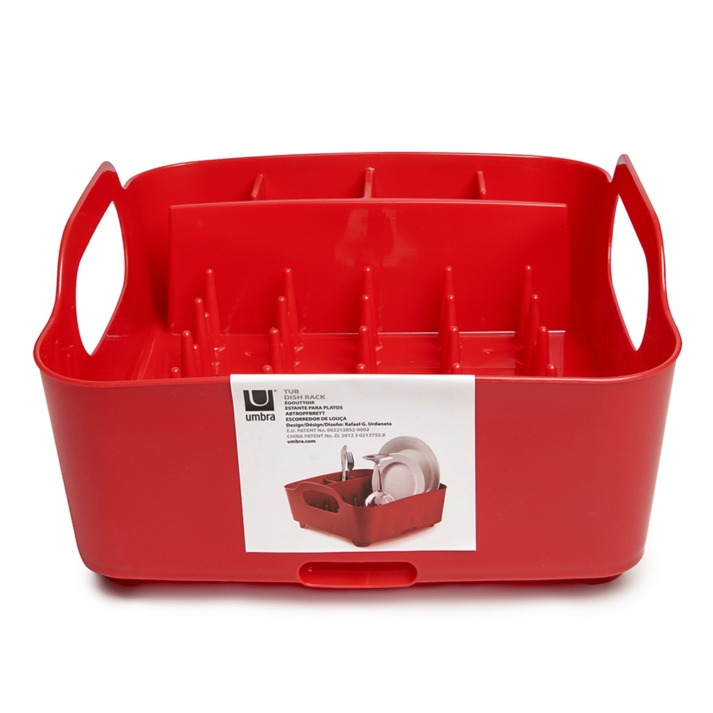 Сушилка для посуды tub красная