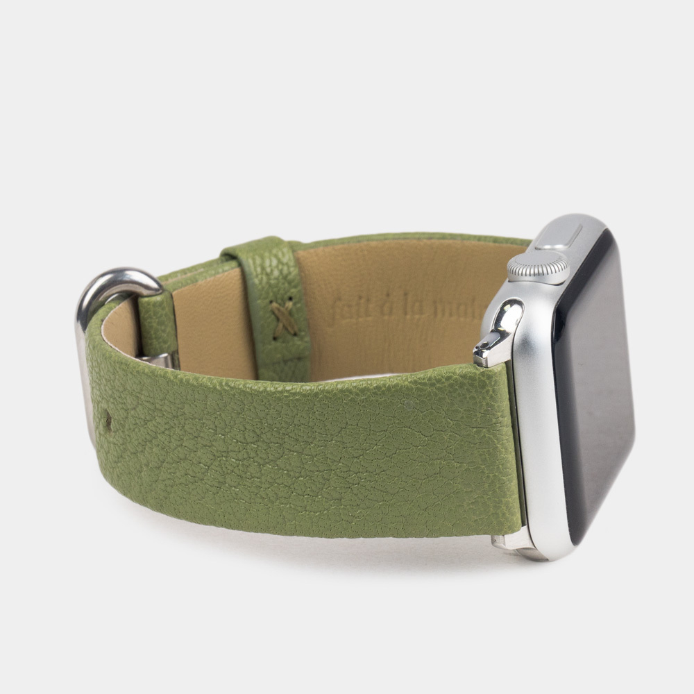 Ремешок для Apple Watch 40/41mm Classic из кожи козы зеленого цвета