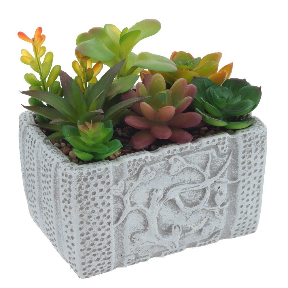 GAEM Цветочная композиция "Суккуленты", L16 W11,5 H16 см