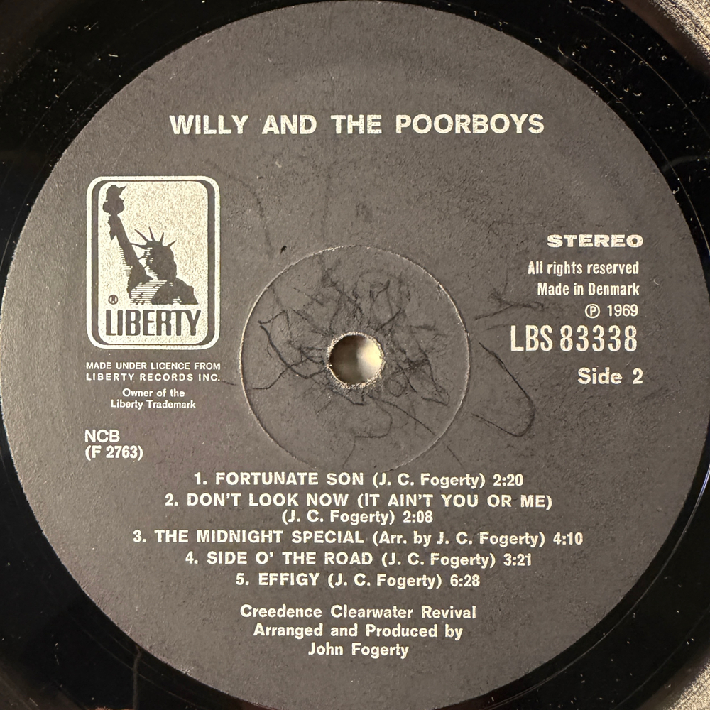 Creedence Clearwater Revival ‎– Willy And The Poor Boys (Дания 1969г.) Т