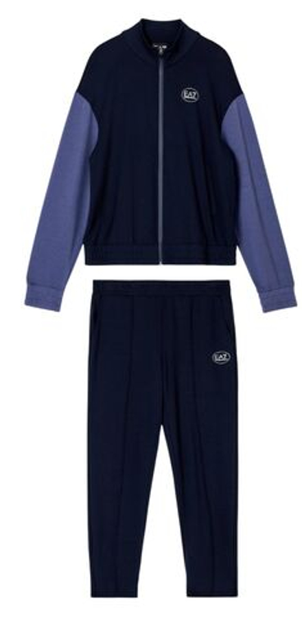 Женский теннисный костюм EA7 Tennis Pro - armani blue/deep cobalt