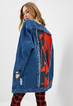 LIGVIANNI Джинсовая куртка Denim Jacket LOVE / HATE