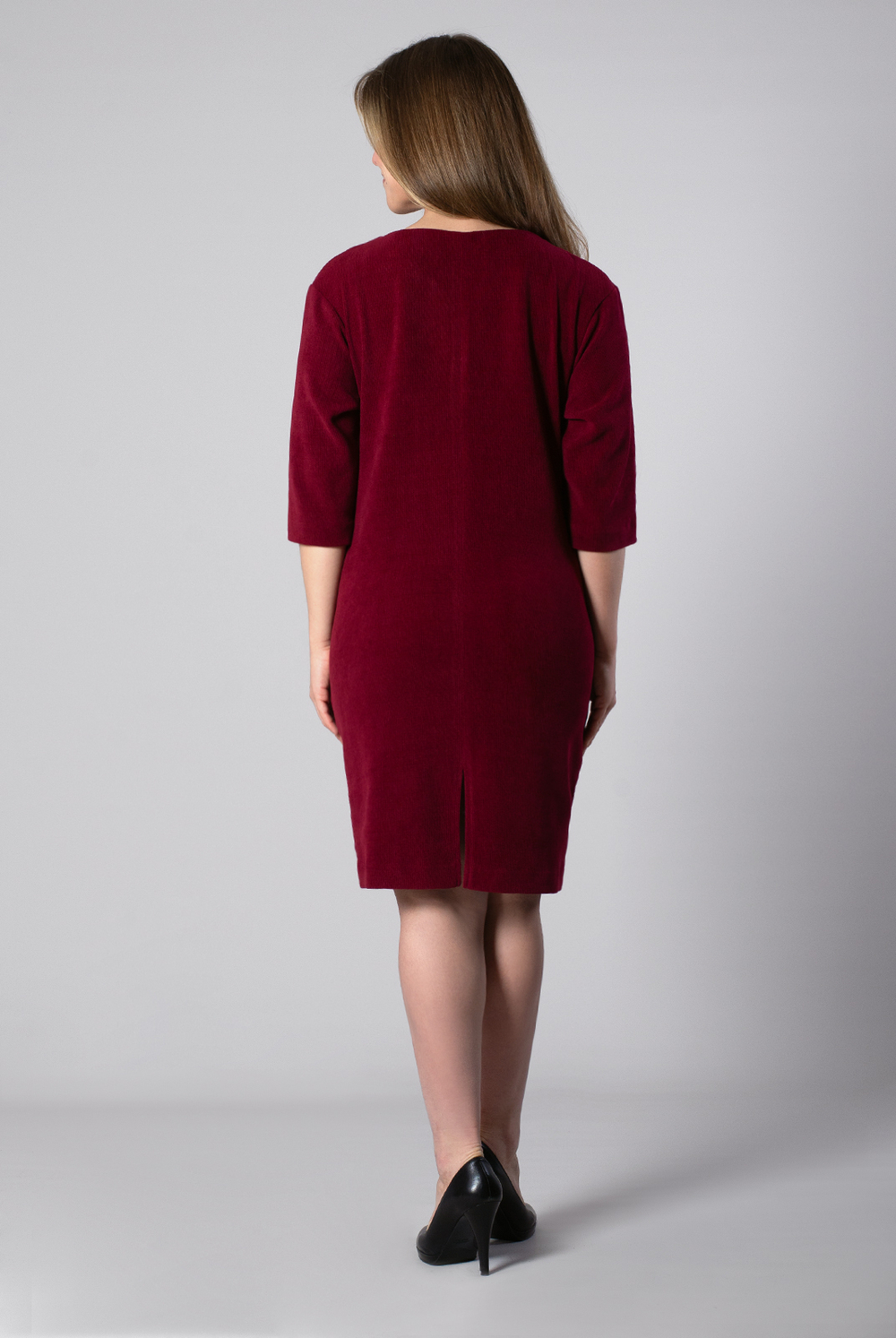 Платье женское 1403оп, бордовый #493Бор051403оп