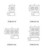 Светильник накладной точечный квадратный KANLUX STOBI DLP 50-B GU10