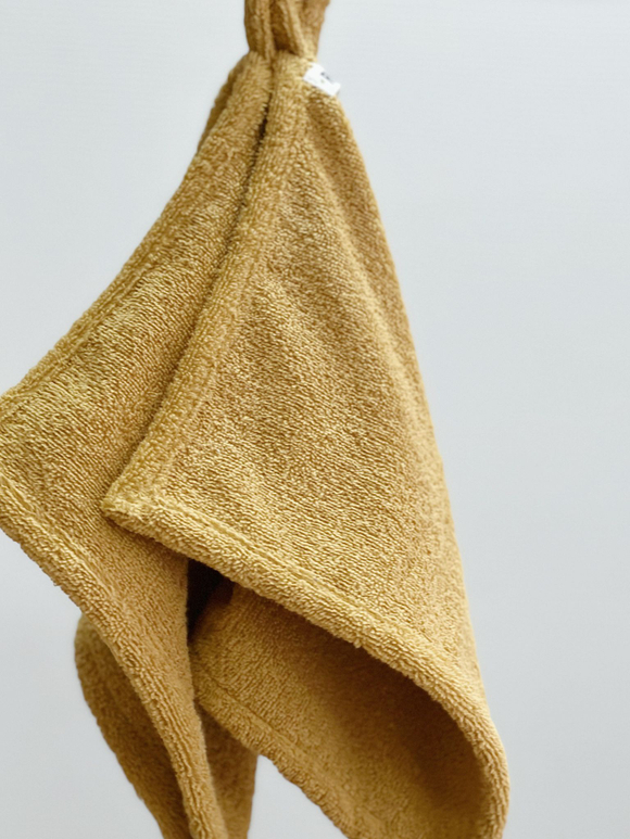 Сет махровых полотенец горчичный