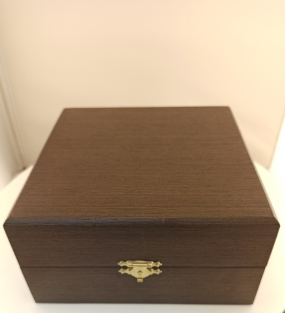 Подстаканник с позолотой "Герб России" в футляре