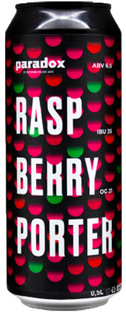Пиво Парадокс Малиновый Портер / Paradox Raspberry Porter 0.5 - банка