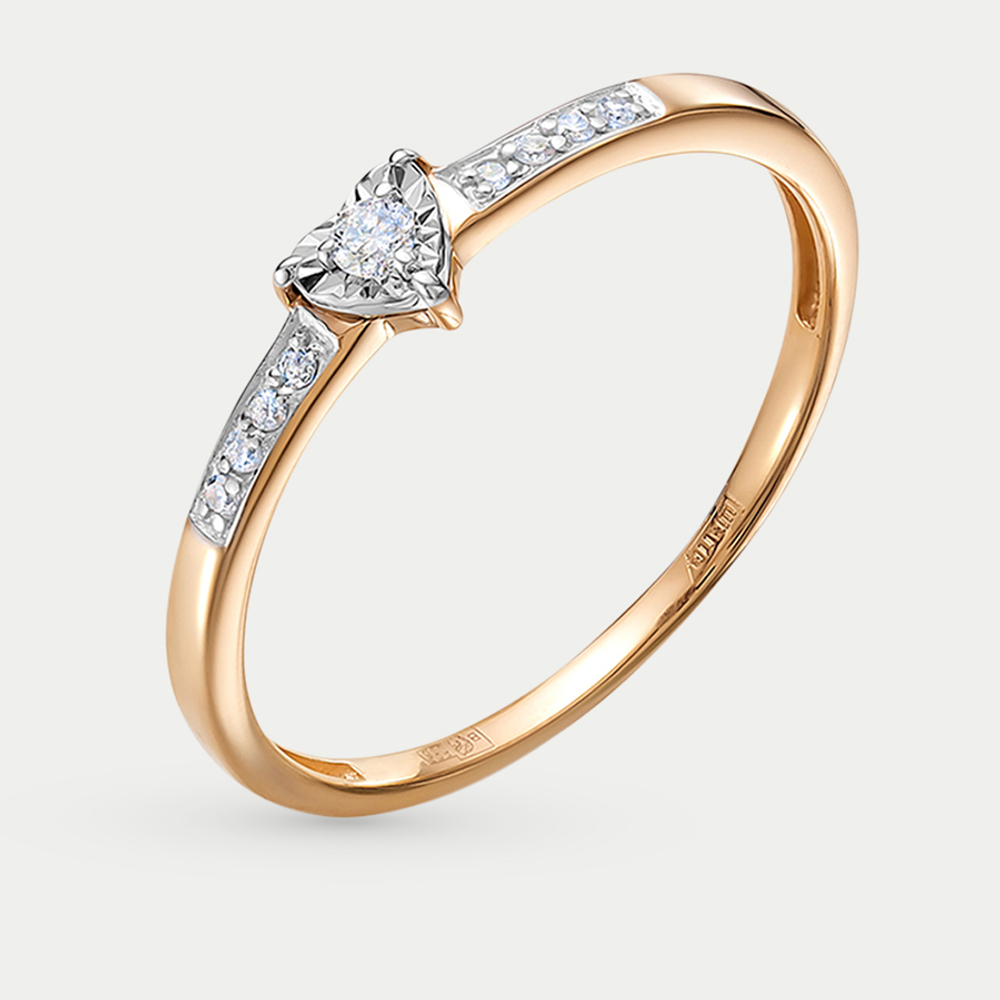 Кольцо для женщин из розового золота 585 пробы с бриллиантом (арт. 12009-159-46-00)
