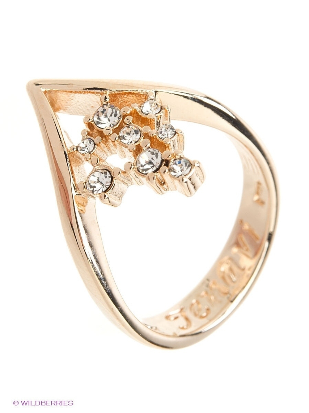 "Клауза" кольцо в золотом покрытии из коллекции "Constanta" от Jenavi