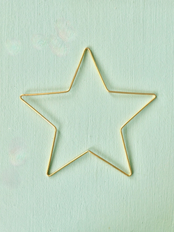 Основа для макраме Звезда металлическая 20 см, цвет золотистый, неразъемная /основа для декорирования и ловца снов