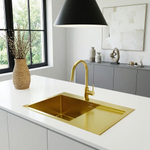 Мойка настол.монтаж 60х50 (3,0) лев. вып 3 1/2  MIXLINE ПРО С ФАСКОЙ 20см с сифоном (золото)