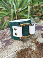 Браслет широкий кожаный