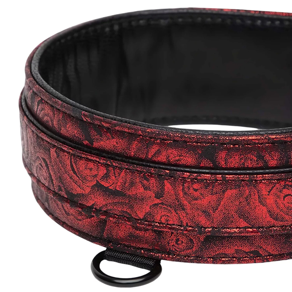 Двусторонний ошейник с поводком Fifty Shades of Grey Sweet Anticipation Collar with Leash Black-Red