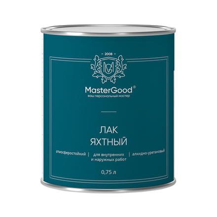 Лак яхтный MasterGood, алкидно-уретановый, глянцевый, 0,75 л