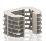 Стеллаж библиотечный двухсторонний Д950 коллекции Поколения А