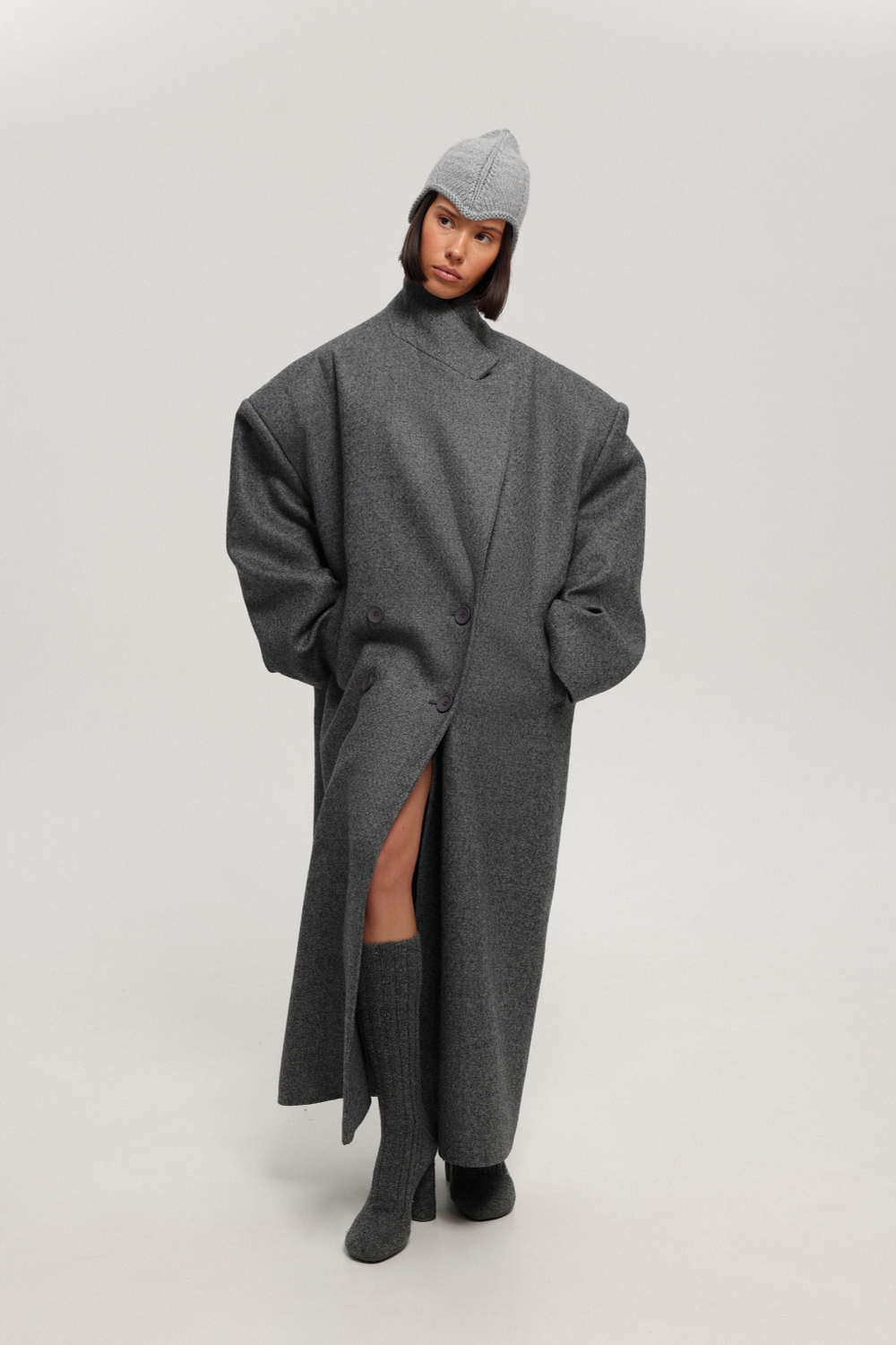 Пальто-пиджак макси