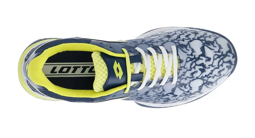 Женские  кросовки для Padel Lotto Superrapida 200 III W - all white/acid yellow/dark denim