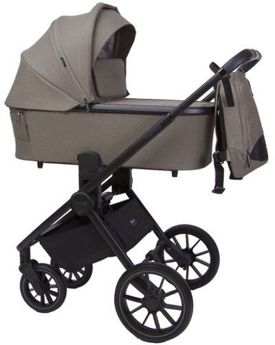 Детская коляска Peppy Monaco 2 в 1 Sandstone (песочный), рама черная