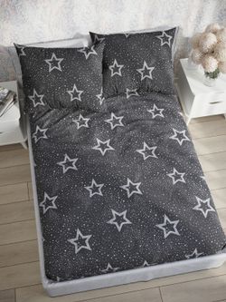 Простынь Сказка "Звезды на сером" 240х215 см