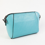 Маленький стильный женский повседневный клатч сумочка голубого цвета из экокожи Dublecity DC801-7 Blue