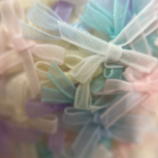 Объемный дизайн для ногтей Бантик текстиль №801901