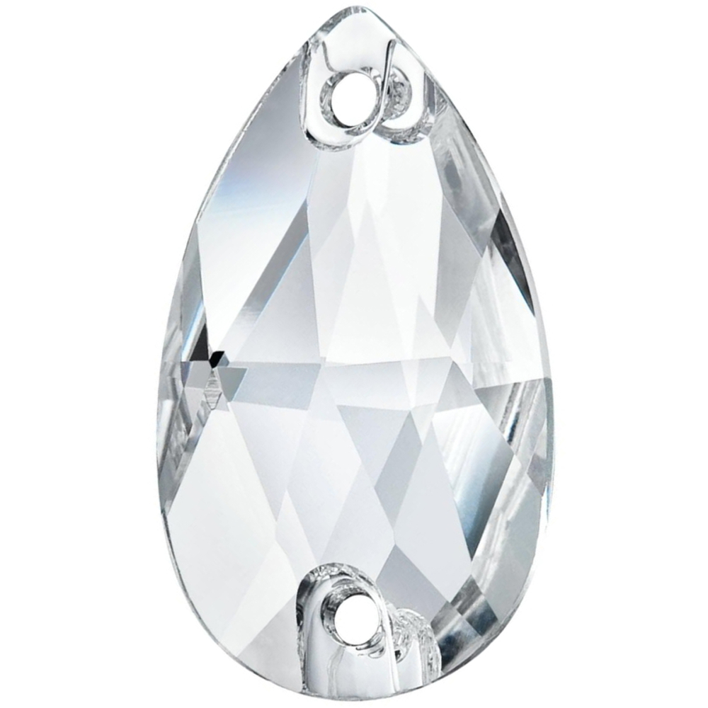 Стразы "PRECIOSA" Crystal 12 х 7 мм, стекло белый (crystal), 1 шт