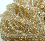 БВ002НН3 Хрустальные бусины квадратные, цвет: бежевый, размер 3 мм, кол-во: 63-65 шт.