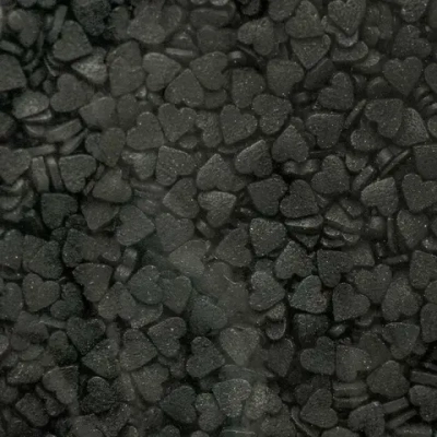 Кондитерская посыпка «Мини сердечки», чёрная, 50 г