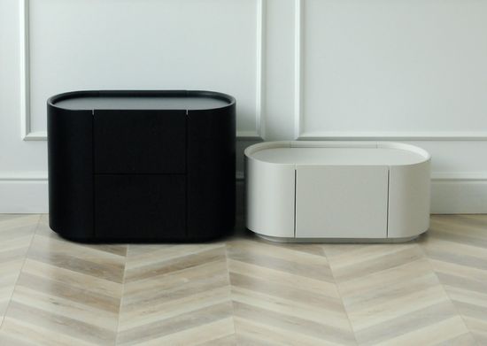 Тумба прикроватная Lagom 2 ящика ширина 60 см (черный)