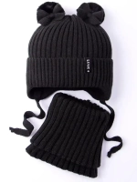 Шапка зимняя вязаная и снуд