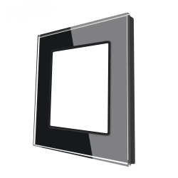 Рамка электроустановочная VISWE 1 пост / стекло / Чёрный