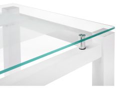 Стеклянный стол Бран 104х74х76 дерево белое