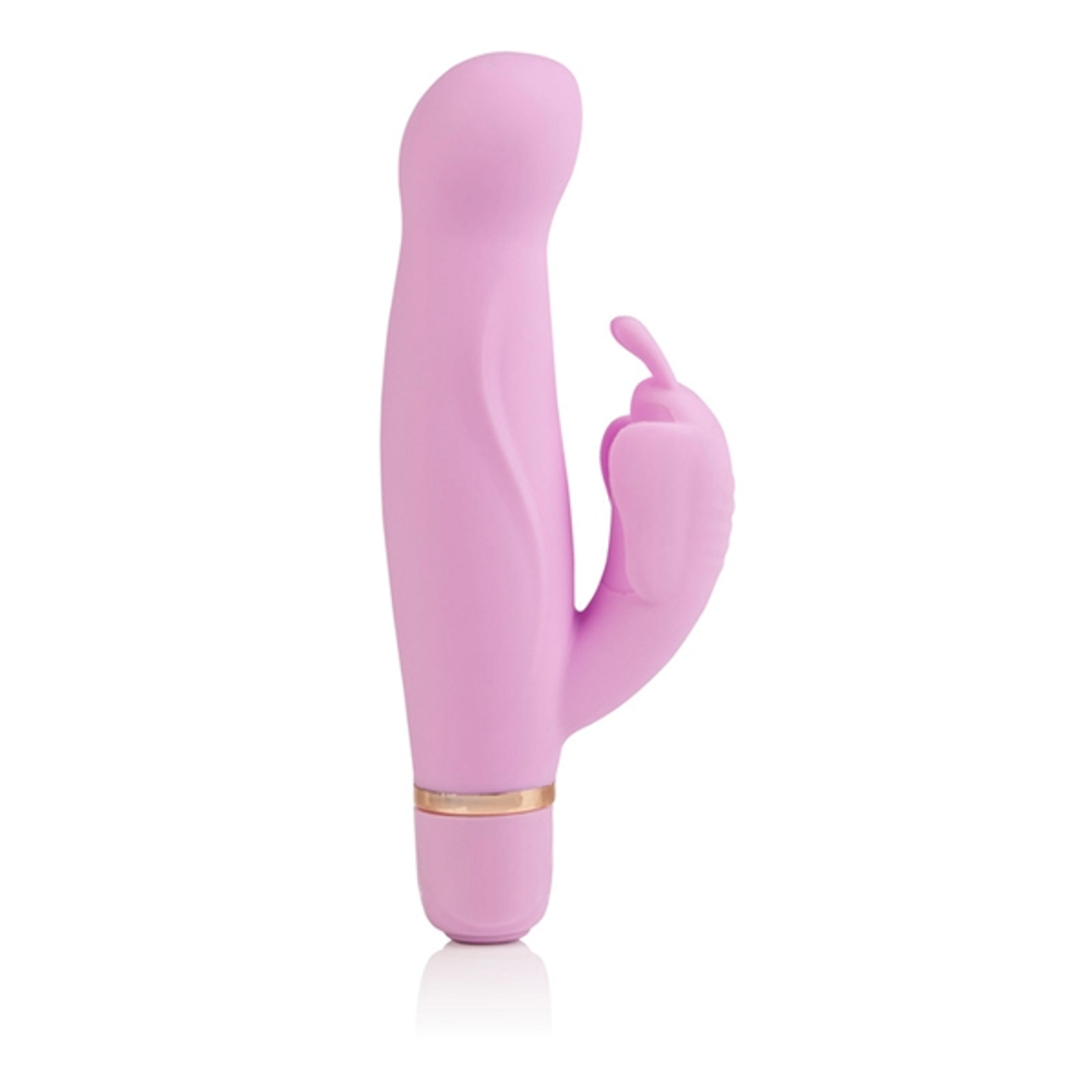 Розовый вибратор с клиторальной бабочкой ENTINCE ELIZABETH